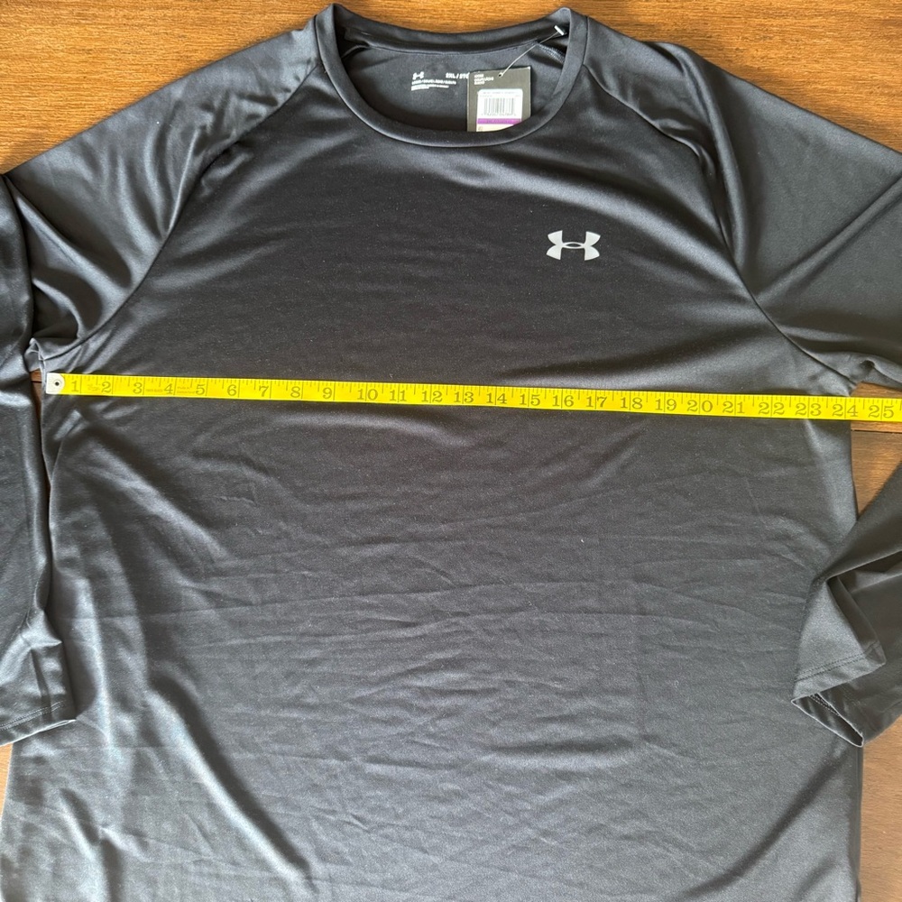 Under Armour Tech Loose Fit Black Long Sleeve lightweight Shirt Size 2XL - Picture 8 of 9